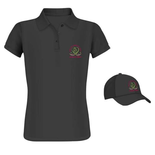 Branded Collar T-shirt with Cap